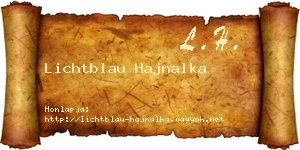 Lichtblau Hajnalka névjegykártya